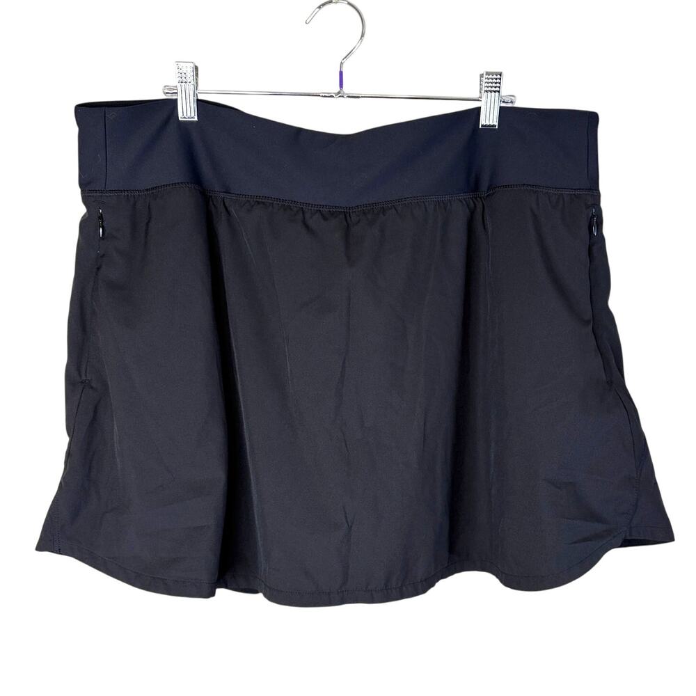 Old Navy Plus Size XXL Skort Stretch Tech Quick Dry Black Pickleball Tennis Golf